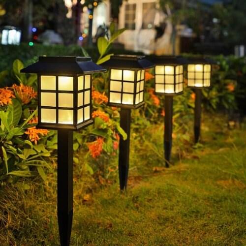 LED Solar Garden Lights Outdoor Waterproof Solar Lawn Lamps Lantern Landscape Lighting For Pathway Street Patio Yard Decoration