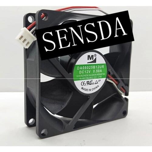 80MM SERVER FAN DA08025B12UR DC 12V 0.5A 80x80x25mm 3-Wire Server Square Fan