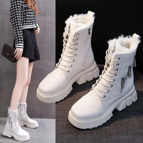 High-top Martin boots womens 2021 autumn and winter British style thin boots short boots mid-tube high-heeled womens shoes
