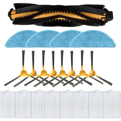 Vacuum Cleaners Parts Accessories for MOOSOO Robot RT30 RT40 RT50 Main Brush HEPA Filter Side Brush Kit Accessory Set