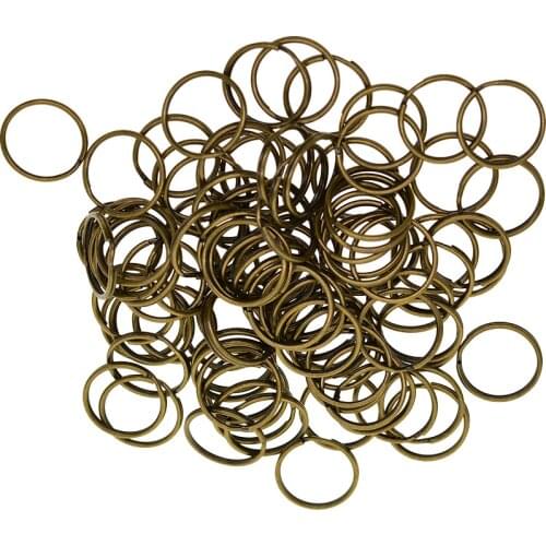 100x Split Key Rings Jump Keyring Keyfob 20mm Hoop Loop Accessories Bronze