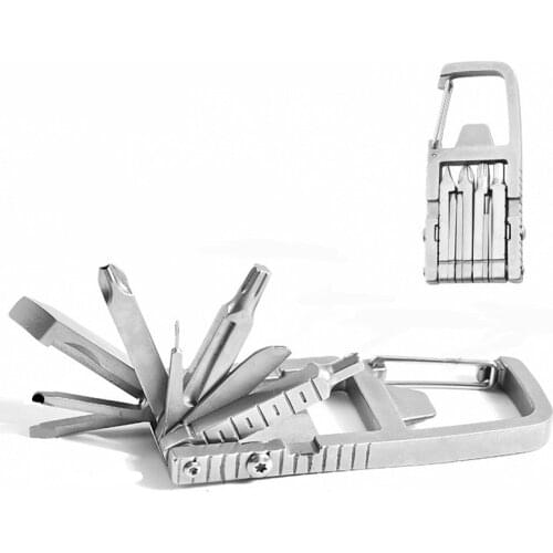 13 in 1 Pocket Outdoor Multifunctional Tool Box Bottle Open Spanner Hex Wrench Climbing Camping Mini EDC Screwdriver Survival