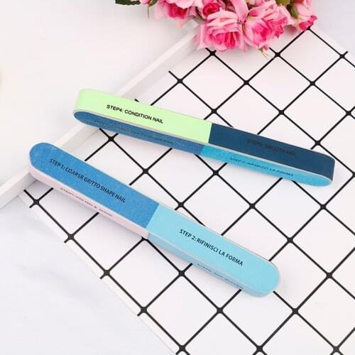2PCS/set Six-sided Polishing File Nail Tool Creative Printing Nail File Sanding Professional Nail File Drop Shipping 17.7 * 2cm
