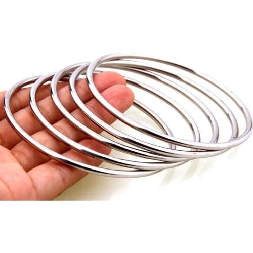 5pcs/lot Roman Style Stainless Steel Bangle Gold Silver Color Charm Bracelets for Women Wide Bangles Bracelets Women