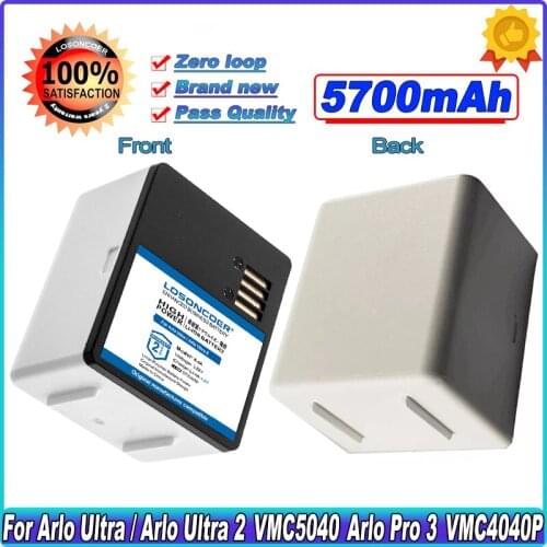 5700mAh A-4A Battery For Arlo Ultra Arlo Ultra 2 VMC5040 Arlo Pro 3 VMC4040P Wire-Free Security Cameras Replace A-4a VMA5400