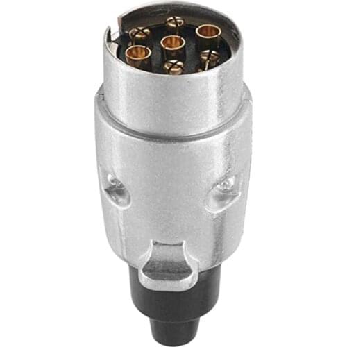 12V Socket 7 Pin Trailer Round Hitch Coupling Aluminum Antirust Cables Adapters For Caravan Truck