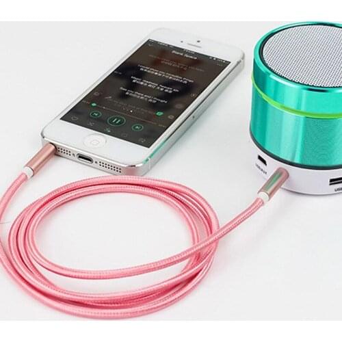 2019 top sale Aux stereo 3.5MM 1 meter audio data cable for Kia Rio K2 K3 K5 K4 Cerato,Soul,Forte,Sportage R,SORENTO,Mohave