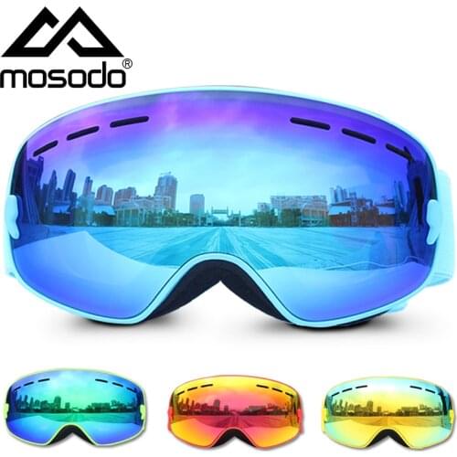 Mosodo Kid Ski Goggles Small Size For Children UV400 Anti-fog Glasses skiing Girls Boys Snowboard Large Spherical Child Goggles
