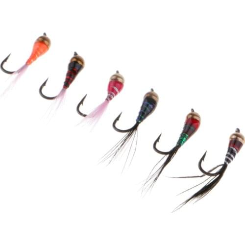 Trout Fly Fishing Flies Kit | Waterproof Fly Fishing Nymphs Flies Streamer, 6