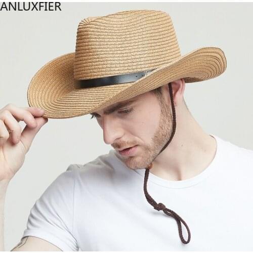 H7269 Sunshade Straw Hat Men Summer Outdoor Fishing Sunscreen Breathable Cap Children Foldable Sun Protection Travel Sunhat