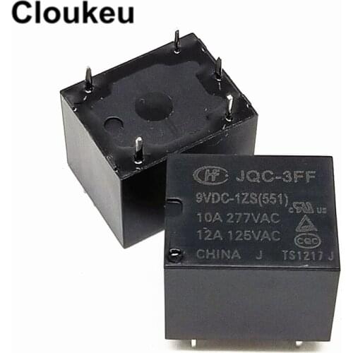 JQC-3FF-9VDC-1ZS 10A Relay DIP5 HF3FF-009-1ZS