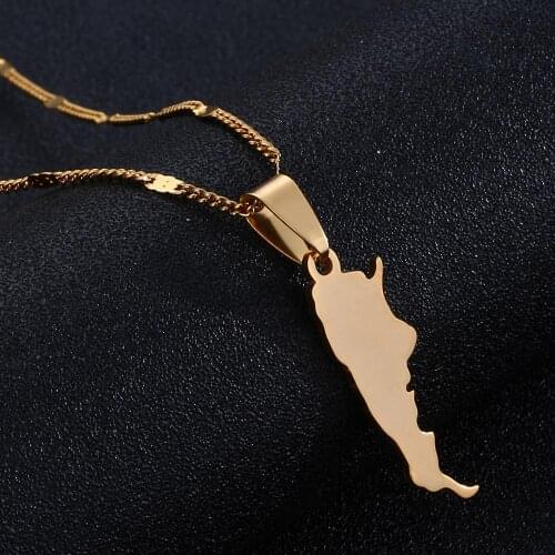 Stainless Steel Argentina Map Pendant Necklaces Trendy Argentine Maps Jewelry Gifts