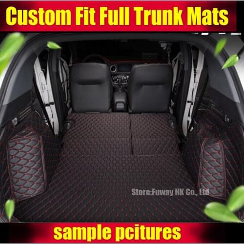 Custom fit car trunk mats for BMW 3/4/5/6/7 Series GT X1 X3 X4 X5 X6 3D car-styling all weather rugs carpet cargo liner 5 seats