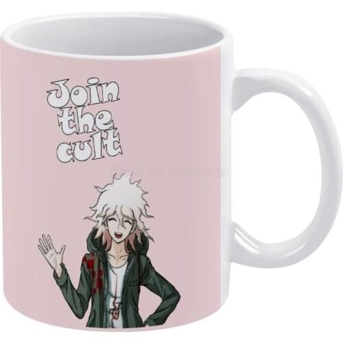 Join The Cult with Nagito White Mug To Friends and Family Creative Gift 11 Oz Mug Coffee Ceramic Mug Nagito Komaeda Danganronpa