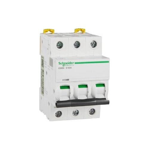 A9F19363 IC65N 3P D63A 3P | 63A | D | 6KA IC65 miniature circuit breaker