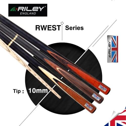 Original RILEY High-end Excellent Handmade 3/4 Piece Snooker Cue Kit with Good Case with Extension 10mm Billiard Snooker Stick
