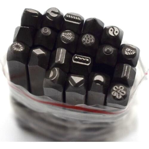 New Arrival 20PCS Design Jewelry Stamp Steel Punch Tool for Beading & Jewellery Making Metal Design Stamps Mixed Set