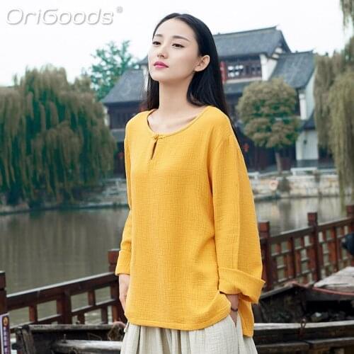 Женские хлопковые рубашки ORIGOODS China At AliExpress