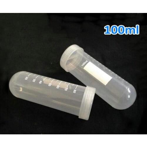 10pcs/pack 100ml scaled plastic centrifuge tubes with screw cap