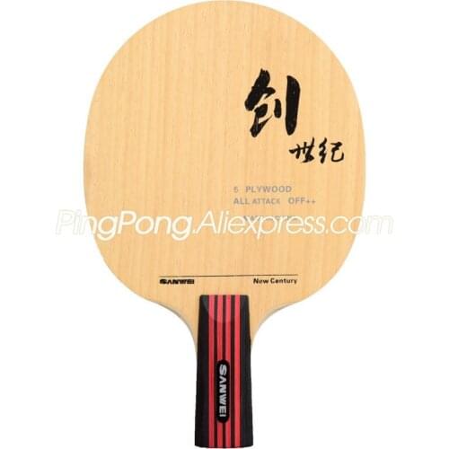 SANWEI New Century Table Tennis Blade (5 Ply Wood with bag) SANWEI Racket Ping Pong Bat Paddle