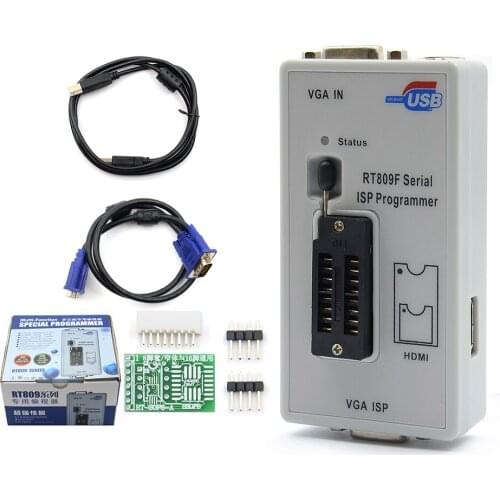 RT809F Serial ISP Programmer With 12 Adapters +1.8v Adapter+SOP8 Test Clip+EDID Cable For Computer Motherboards Laptop Routers