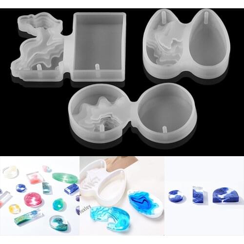 Splice Island Mountains Silicone Molds Waterdrop Epoxy Resin Mold Dried Flower Decorative Craft For DIY Pendant Jewelry Making