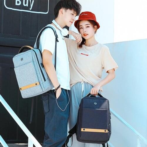 Ultra-light Travel USB Port Student Bag, Schoolbag, Laptop Backpack (15.6 Inches)