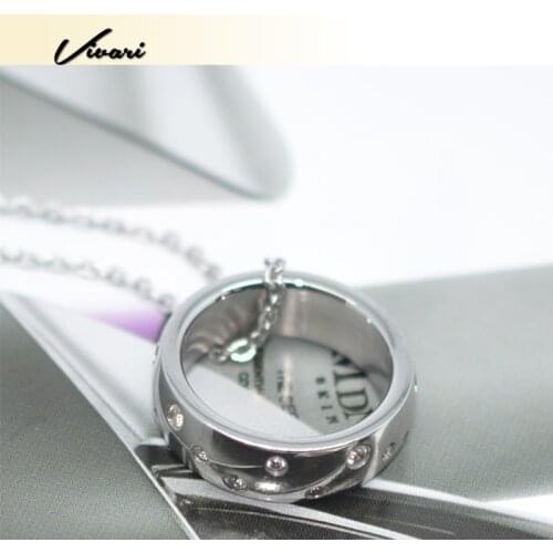 Vivari 2018 Fashion Pendant Necklace For Women Long Necklace Display Men Unisex Pendant Crystals Stainless Steel as Wedding Band