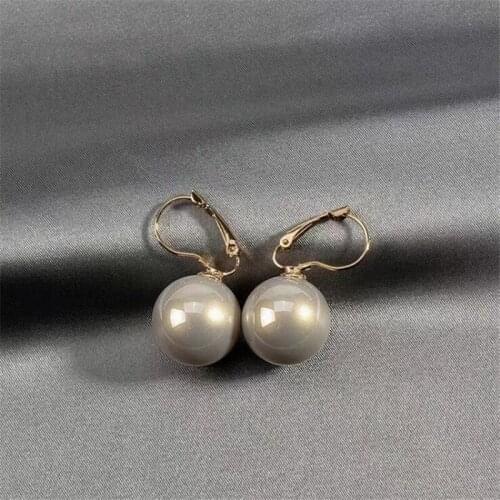 Free shipping diy beautiful 9 pairs 10mm multicolor shell simulated-pearl earring for women fashion jewelry GE5233