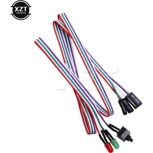 High Quality 10pcs/Lot SW Restart Desktop PC Case switch Power Reset HDD LED power cable + Switch Cable Connector Adapter HY232