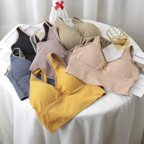 Women Lace Bralette Crop Top Female Sexy Lingerie Halterneck Seamless Top Underwear Cross Back Camis Top Padded Camisole