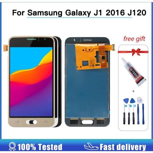 Tested For Samsung Galaxy J1 2016 LCD J120 LCD Touch Digitizer Assembly J120F Display J120H LCD J120H Screen adjust brightness
