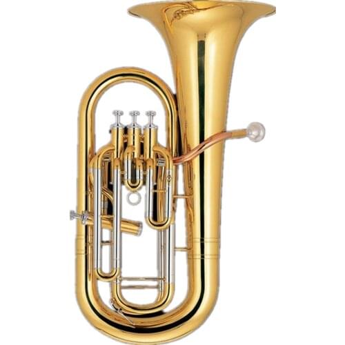 Gold lacquer Phosphor copper leadpipe Euphonium 4 Pistons Tone Bb
