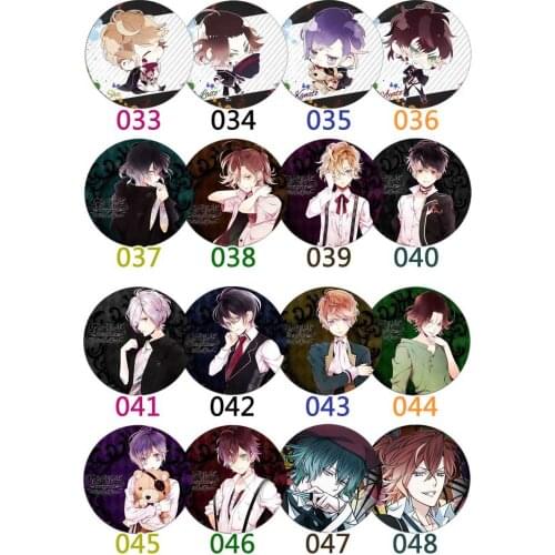 ZXFJXR 58MM Anime DIABOLIK LOVERS Ayato Kanato Laito Shu Reiji Ruki Badge Round Brooch Pins Backpack Deco