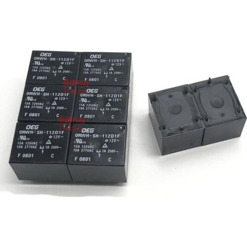 10PCS/lot Relay ORWH-SH-112D1F ORWH-SH-124D1F 15A 5PIN Open and close