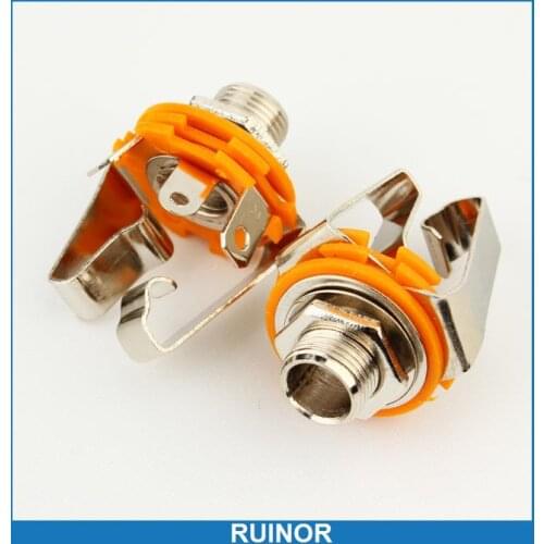 100 PCS x 1/4" 6.3mm Stereo Audio Output TRS PANEL Jacks Jack