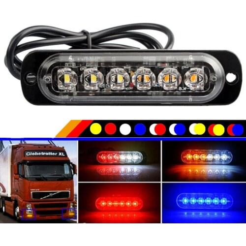 DC 12V-24V 4 LED 6 LED 12 LED Car Truck Beacon Strobe Warning Lamps Hazard Grille Flashing Marker Light Traffic Police Lightbar