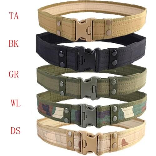 Army Style Combat Belts Quick Release Tactical Belt Fashion Men Canvas Waistband Outdoor Hunting 130cm
