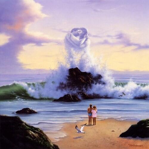 Free shipping abstract water lover seascape oil painting canvas prints printed on canvas home wall art decoration picture