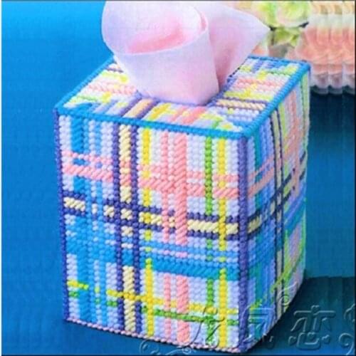 12x12x14cm Carton Bohemia storage tissue box embroidery kit DIY handmade craft set Crocheting knitting needlework supplies