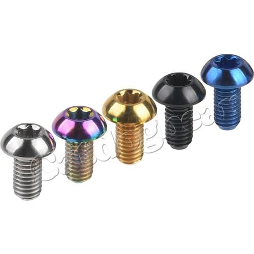 Catdogbear 12pcs Titanium Bolts M5x10mm Screw Bolt for Disc Brake Rotors Mountain Bike & Road Bike T25 Torx Head Bicycle dis