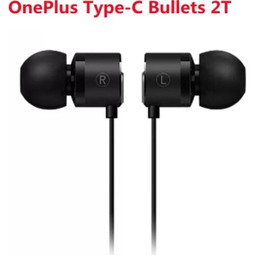 OnePlus Type-C Bullets Earphones Black 2T Bullets InEar Headset Dynamic Drive Units 1.15m For Oneplus 8 Pro Nord 8T
