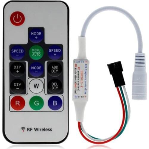 DC5~24v Mini pixel light controller IR21key DC5-24V Led pixel strip light Controller For IC Strip WS2811 WS2812 WS1903 2048 pixe