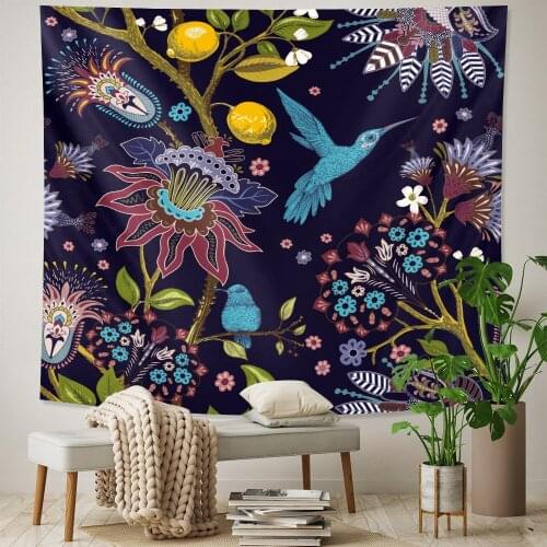 Plant home art decorative tapestry flower Mandala tapestry travel mattress Hippie Bohemia decorative yoga mat sofa blanket