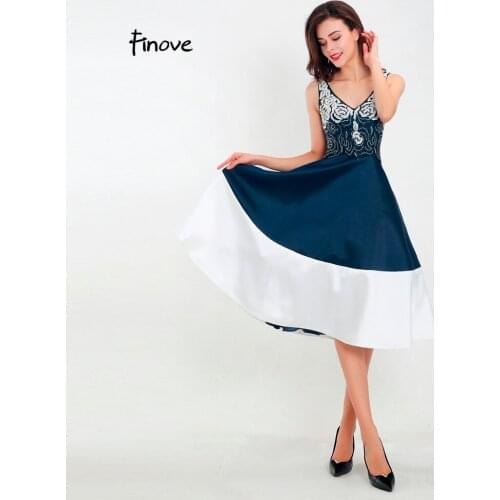 Finove Women's Evening Dresses Below The Knee