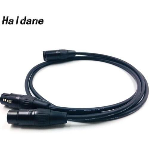 Haldane Pair XLR Balacned Audio Cable 3pin XLR Male to Female Amplifier Interconnect Cable with CANARE L-4E6S 1905 Cable