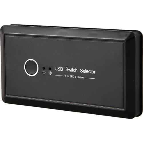 KVM Switch Box USB2.0 Switcher 2 Port PCs Sharing 4 USB Devices for Keyboard Printer Monitor USB Switch