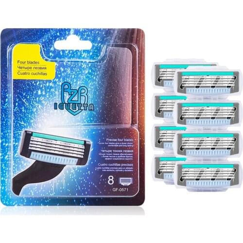 Razor Blades Face Shaving Razor Blade 8pcs Replacement Head Compatible Mach Handle 4 Layer Shaver Blade Shaving & Hair Removal