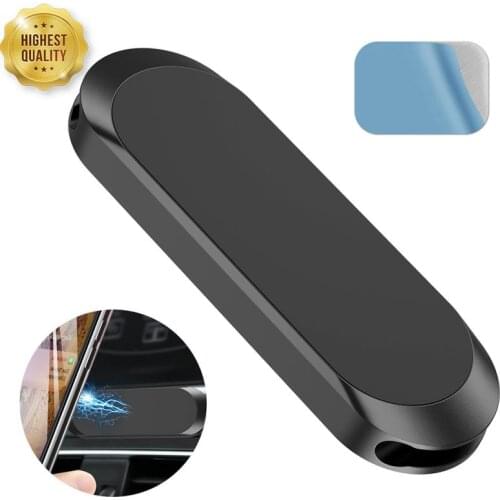 Magnetic Car Phone Holder Dashboard Mini Strip Shape Stand For iPhone Samsung Xiaomi Metal Magnet GPS Car Mount for Wall