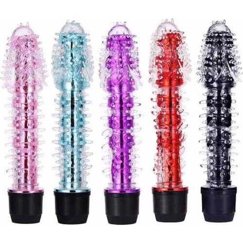 Small Little Bald Crystal Dildo Barbed Av Stick Rod Vibrator Sex Toy For Women Masturbation Sex Product TK-ing